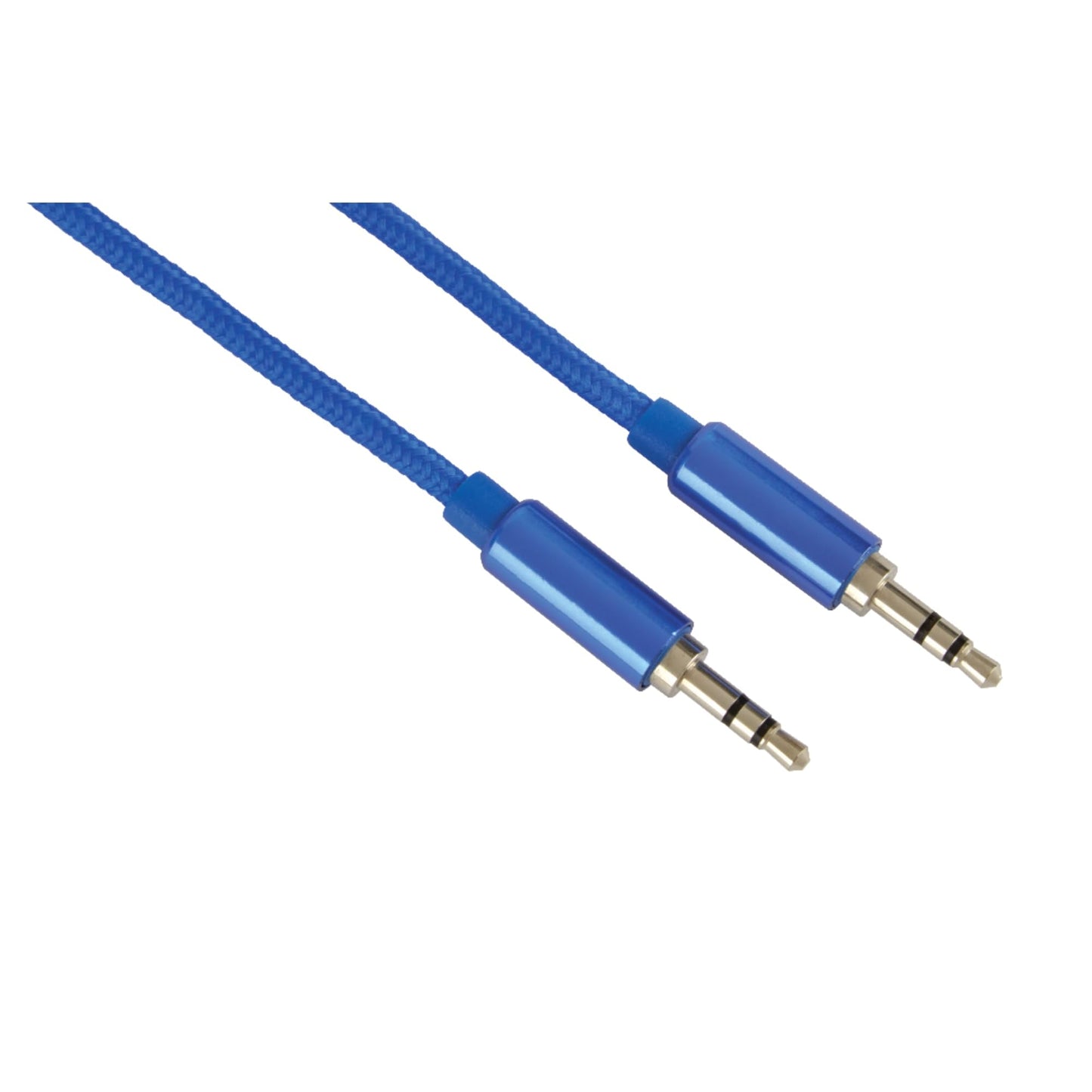 ATIVA� Braided Auxiliary Audio Cable for Apple� iPhone� and iPod�, 3.5 mm, 3', Blue