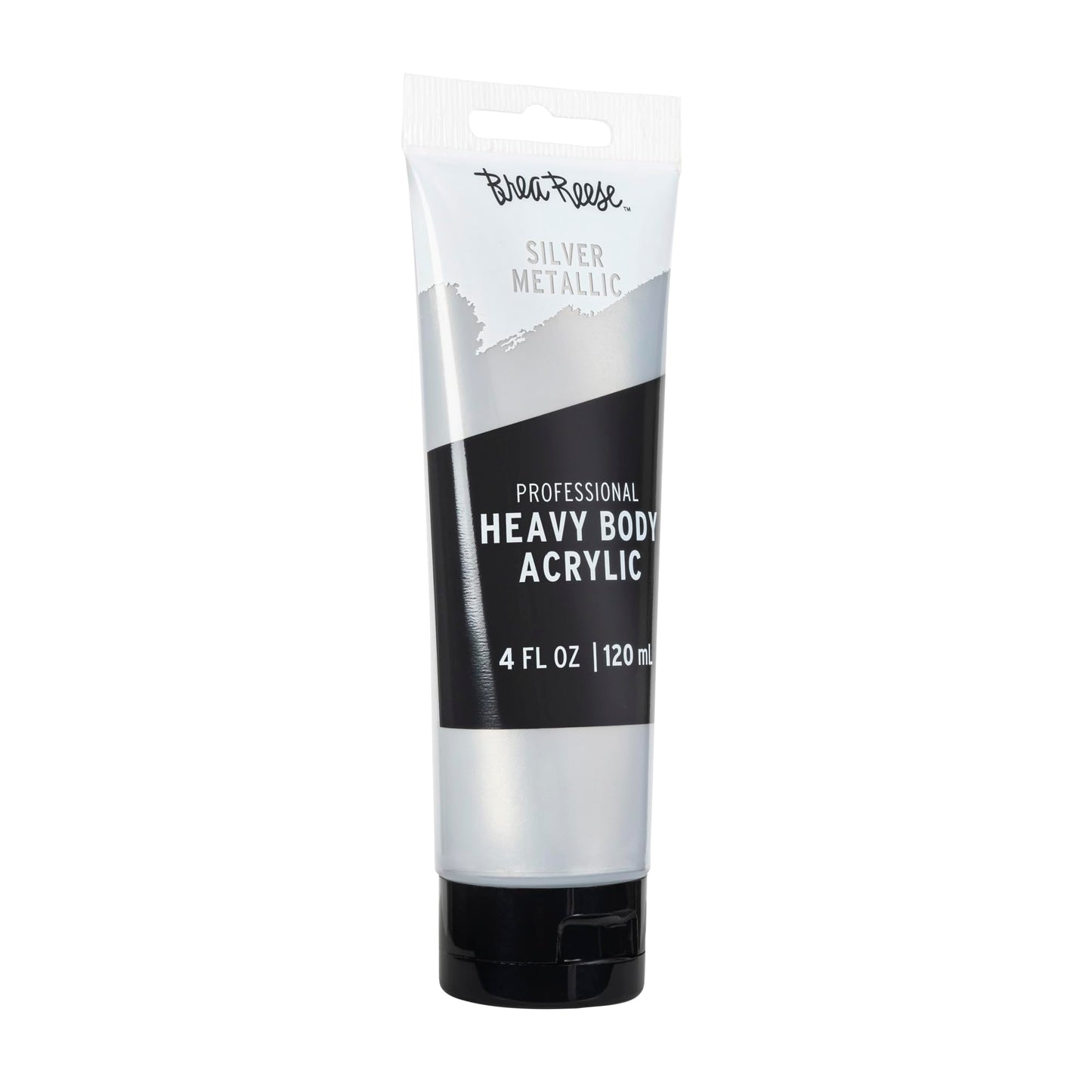 Brea Reese Professional Heavy-Body Acrylic Paint, 4 Oz, Silver