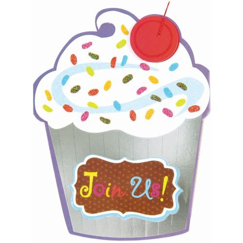 Amscan Cupcake Craze lrg nov Invitation