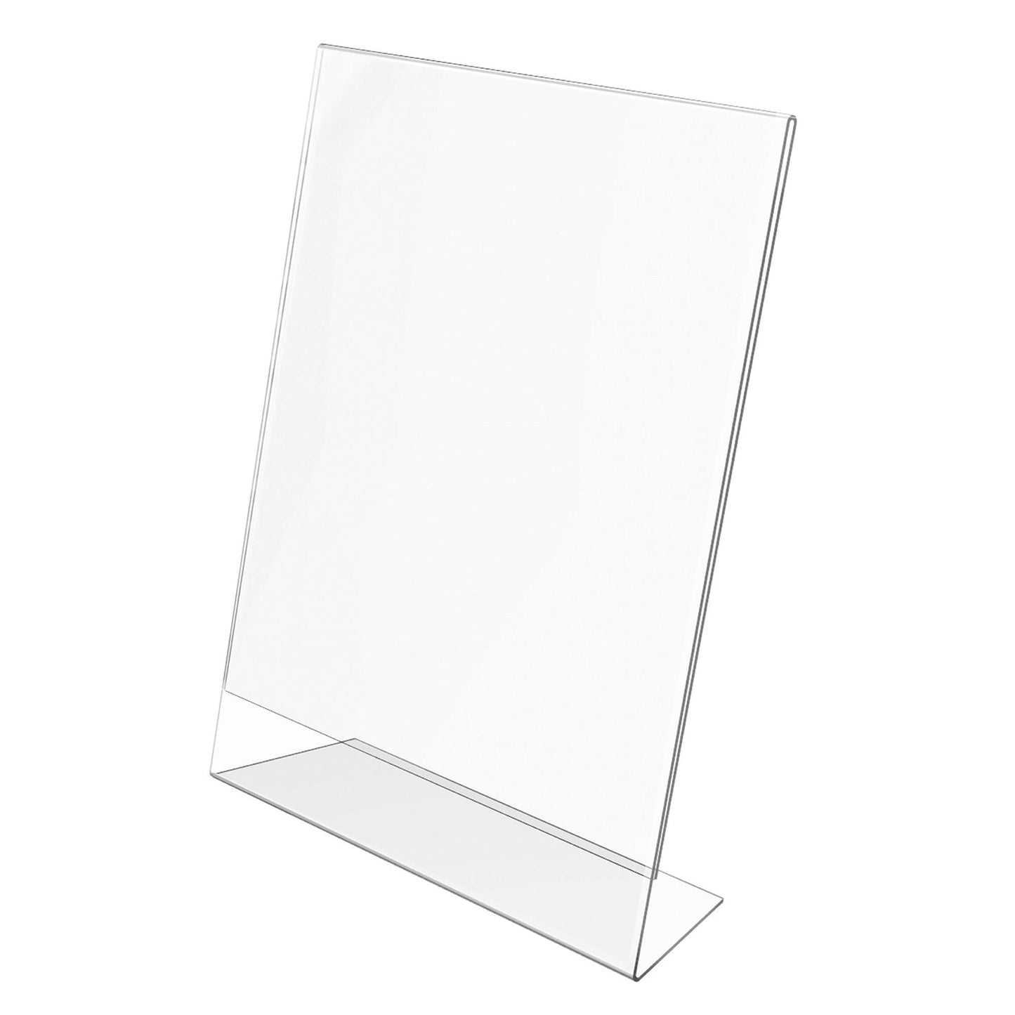 Office Depot� Brand Slanted Sign Holder, Vertical, 7 3/16"H x 5 1/16"W, Clear