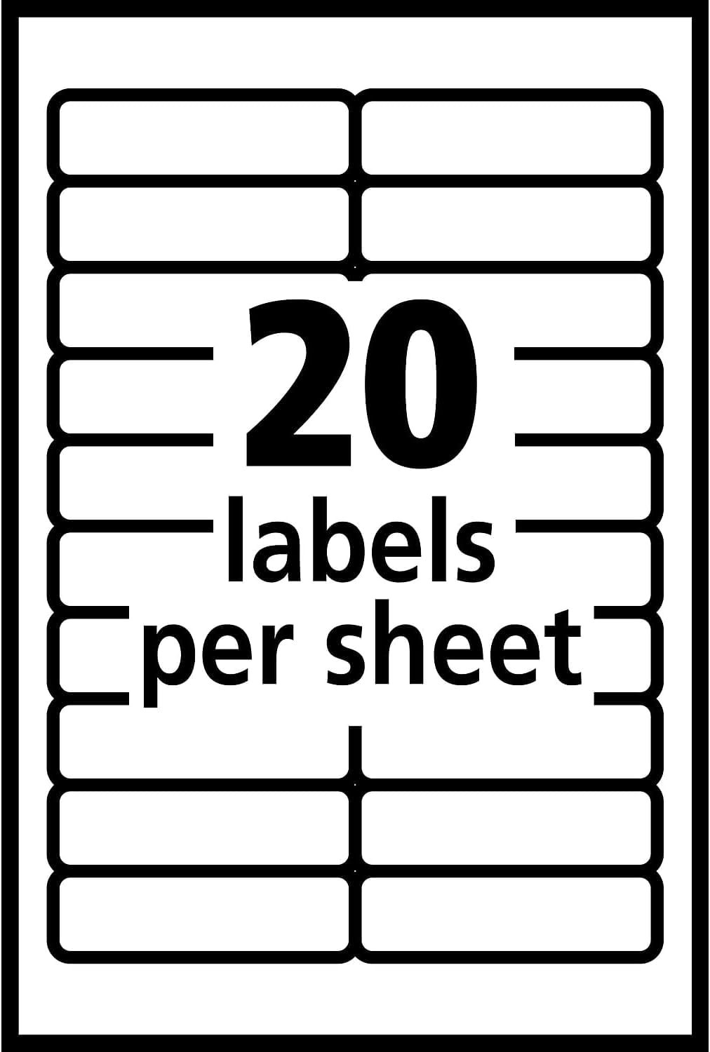 Avery Self-Adhesive Removable Labels, 0.5 x 1.75 Inches, White, 840 per Pack (05422)- Pack of 2