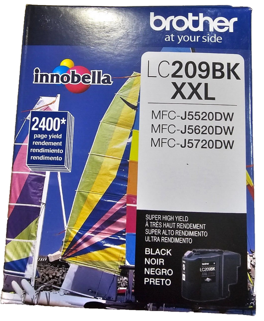 Brother Genuine LC209BK XXL Super High Yield Black Ink Cartridge NIB Exp 01/2024