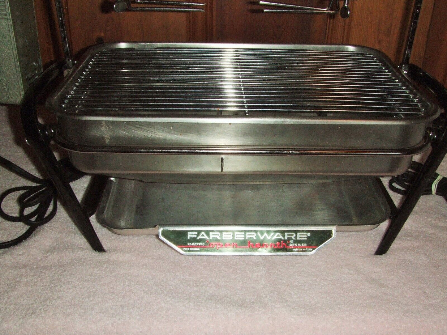 Farberware 450 Open Hearth Stainless Indoor Electric Broiler Rotisserie Grill