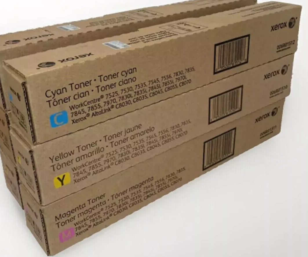 Xerox WorkCentre Toner CMY for 7525 7530 7545 7556 7830 7845i C8070 7970i