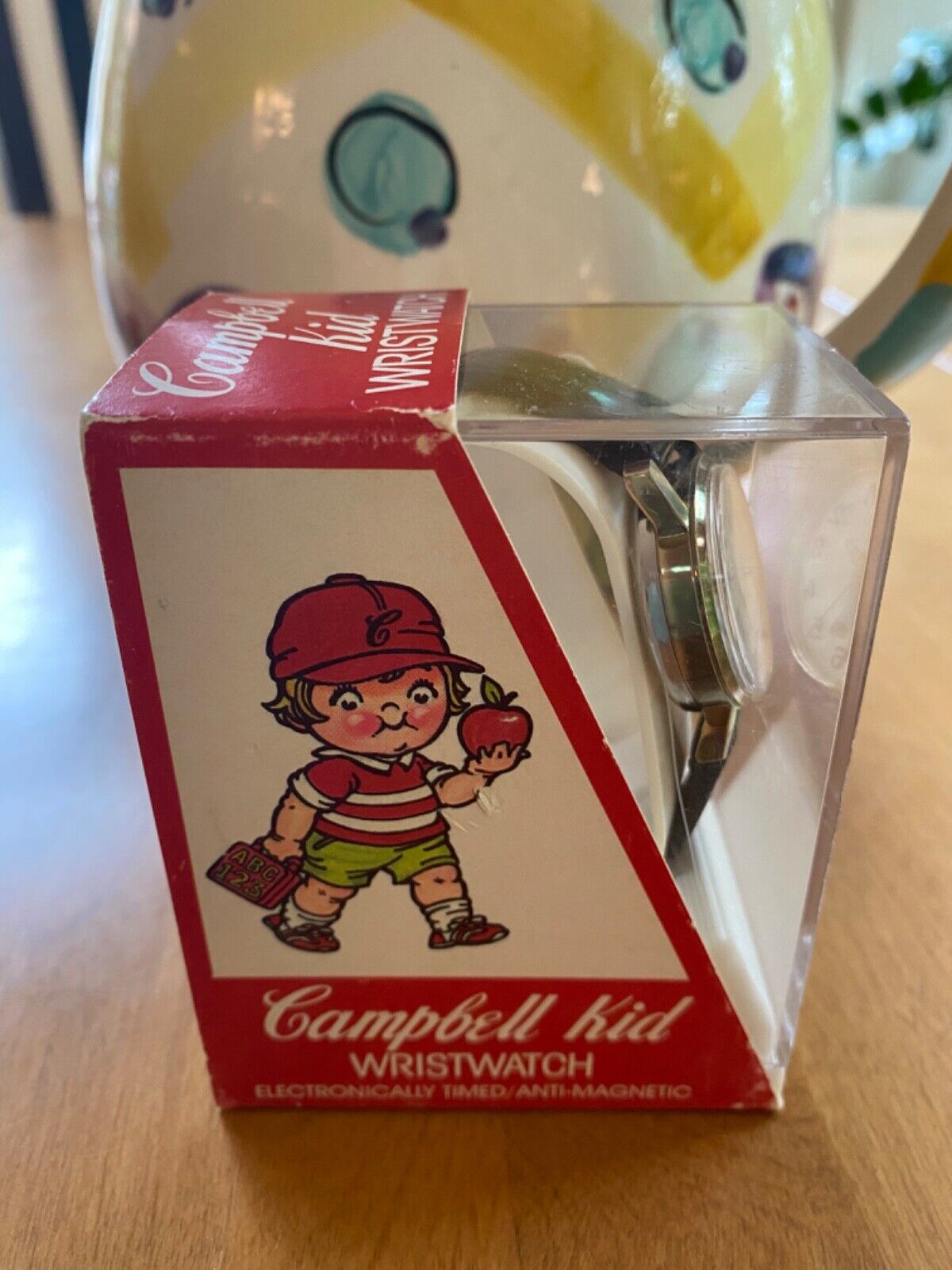 Campbell Kid Wristwatch, Criterion Watch Blk Band, Boy, Original Display Case