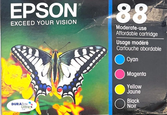 Epson - 88 4-Pack Ink Cartridges - Black/Cyan/Magenta/Yellow EXP 11.23