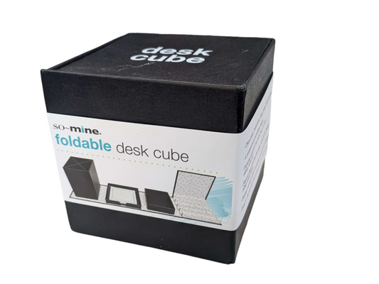 FoSo~Mine Brand Desk Cube - Foldable Desk Organizer-Black