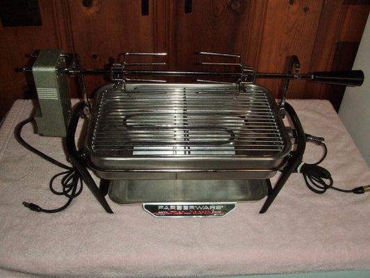 Farberware 450 Open Hearth Stainless Indoor Electric Broiler Rotisserie Grill
