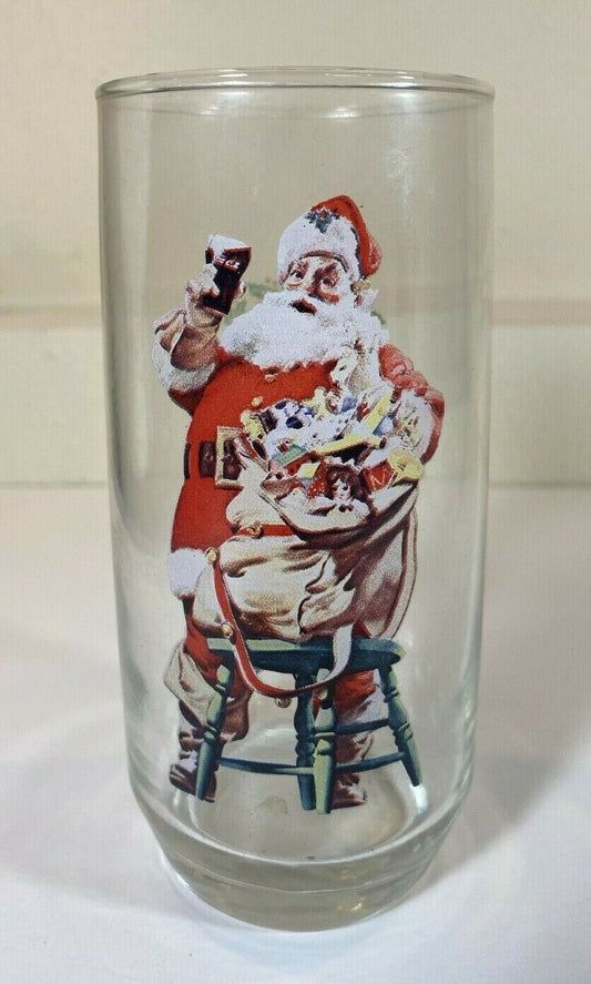 Coca Cola 1948 Haddon Sundblom Santa Claus Glass 93761 3 of 3 Series II Coke