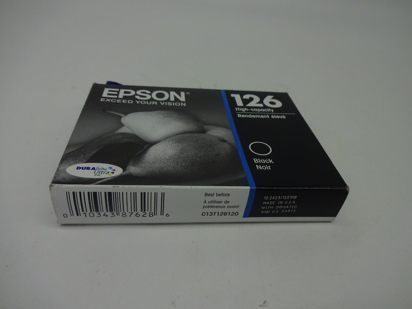 Genuine Epson 126 High Capacity Black Ink Cartridge New Sealed Exp 12-2023 (LY)