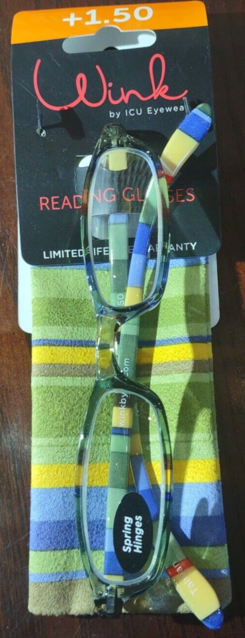 Wink Reading Glasses +1.50 With Case-Brand New-SHIPS N 24 HOURS