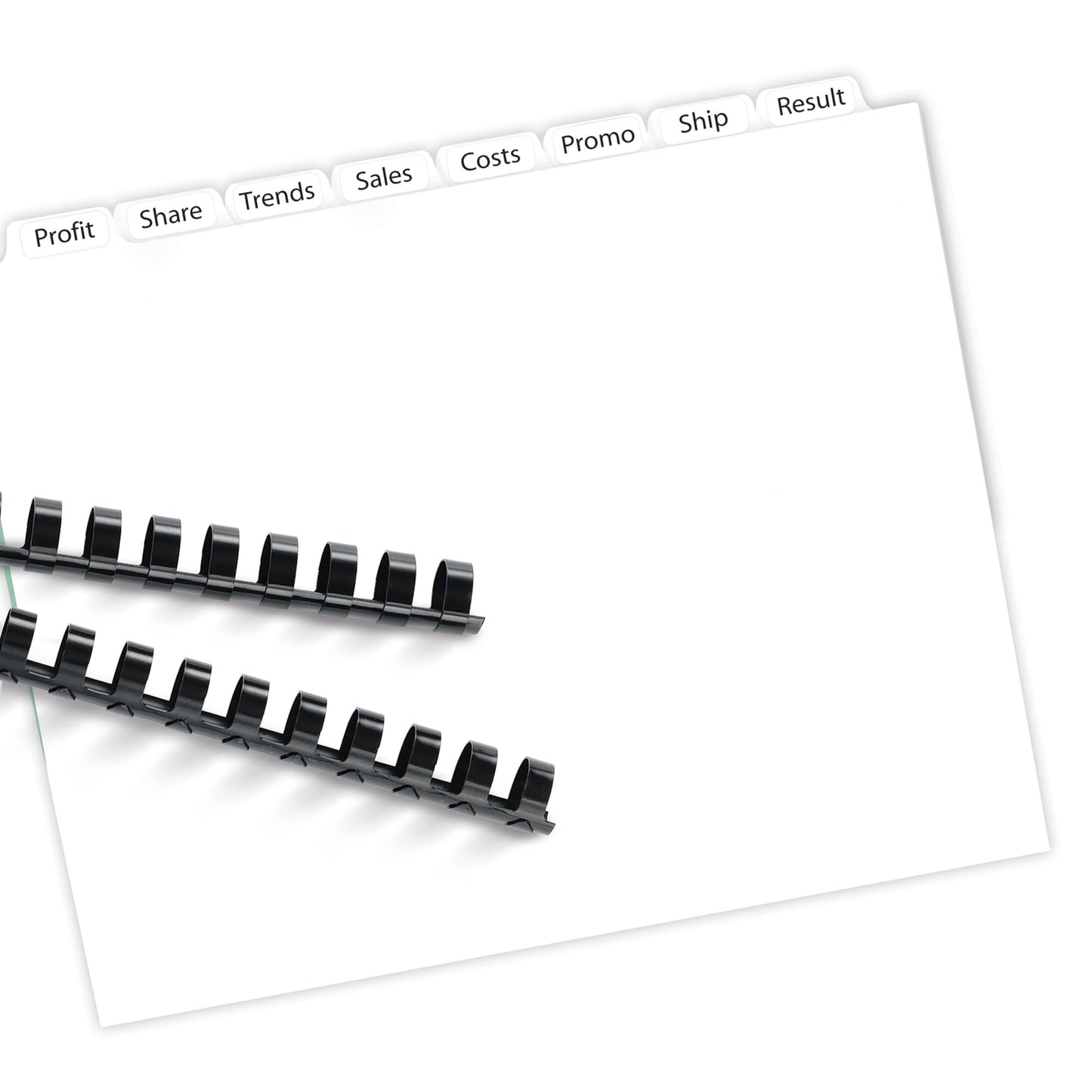 Avery 8 Tab Unpunched Dividers for Use with Any Binding System, Easy Print & Apply Clear Label Strip, Index Maker Customizable White Tabs, 5 Sets (11432)