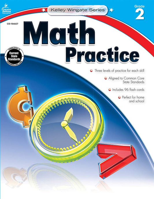 Carson Dellosa Math Practice, Grade 2 Workbook (Kelley Wingate) [Paperback] Carson Dellosa Education