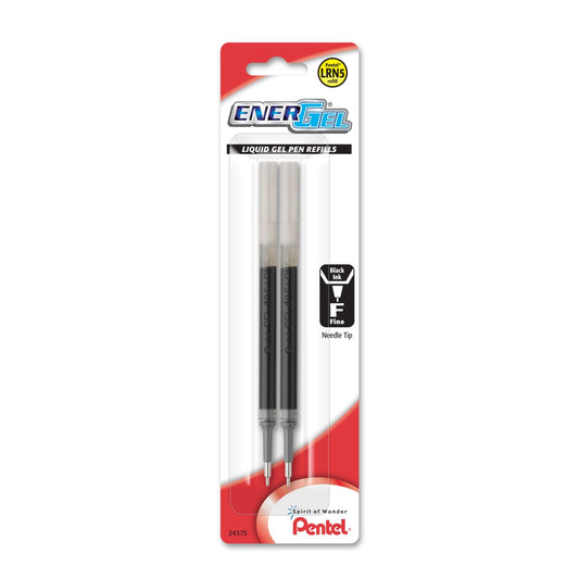 EnerGel™ Pen Refills, Fine Point, 0.5mm, Black Ink, Pack of 2