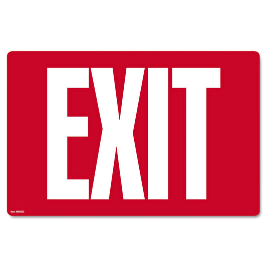 Cosco Glow in Dark Sign, EXIT, 8" x 12" (098052), red
