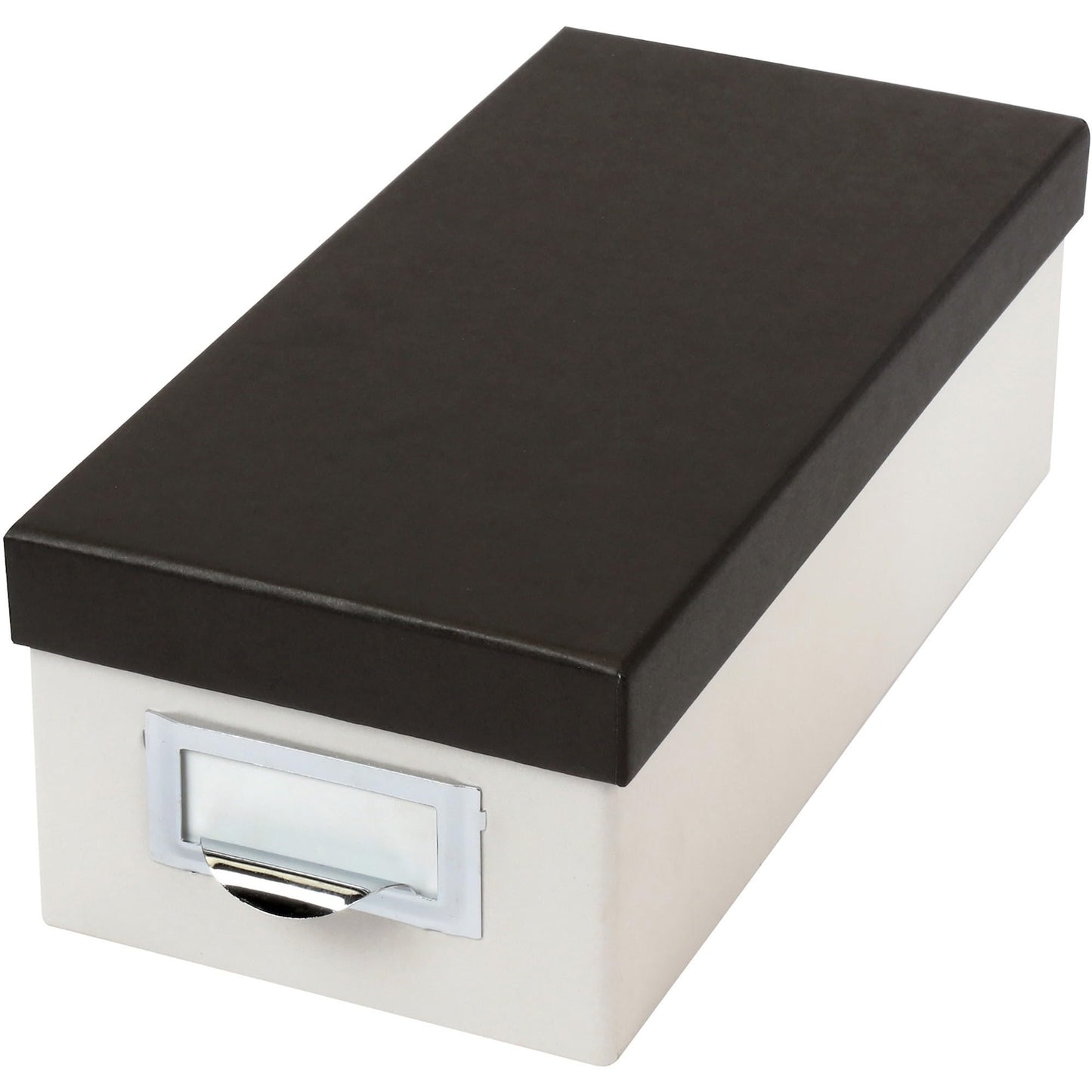 "Oxford Index Card Storage Box, 3" x 5", Marble White/Black" (406350)