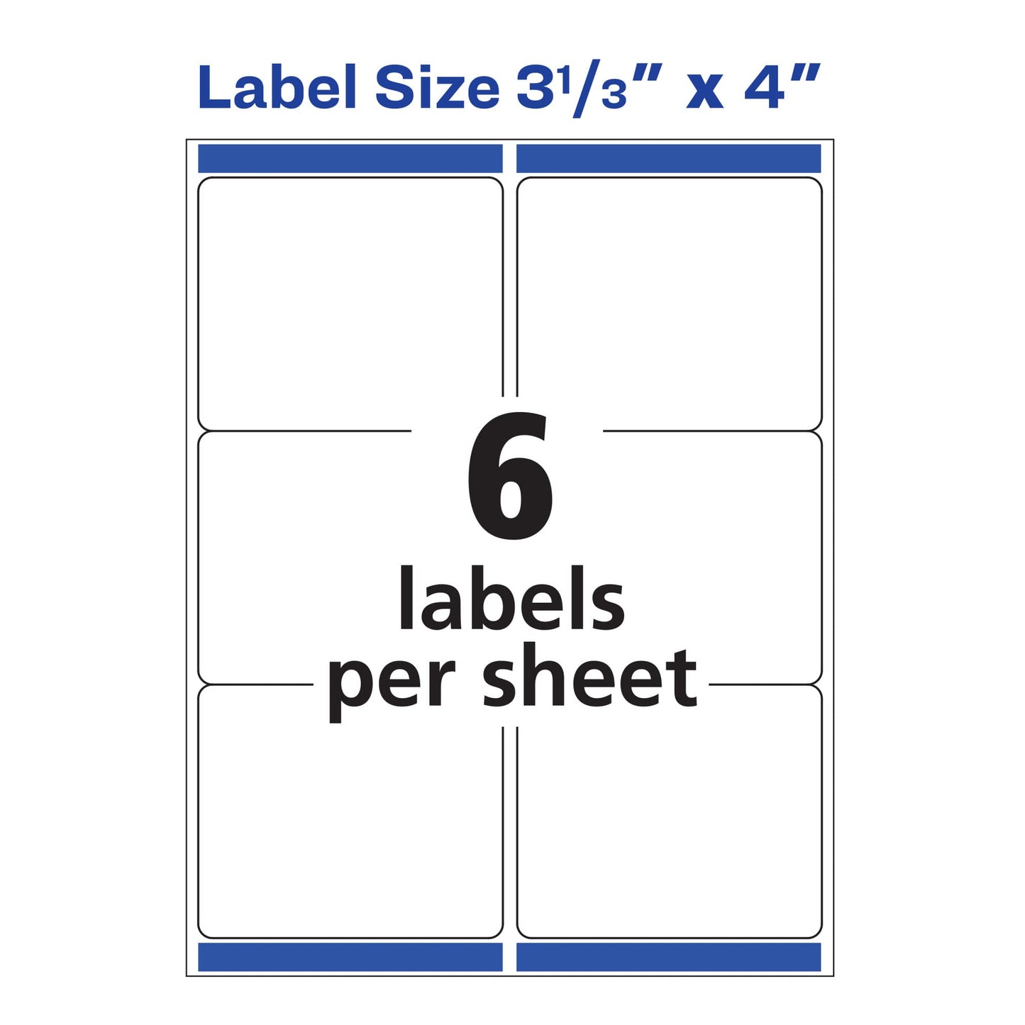 Avery Printable Shipping Labels with Sure Feed, 3-1/3" x 4", Matte Clear, 60 Blank Mailing Labels (18664)