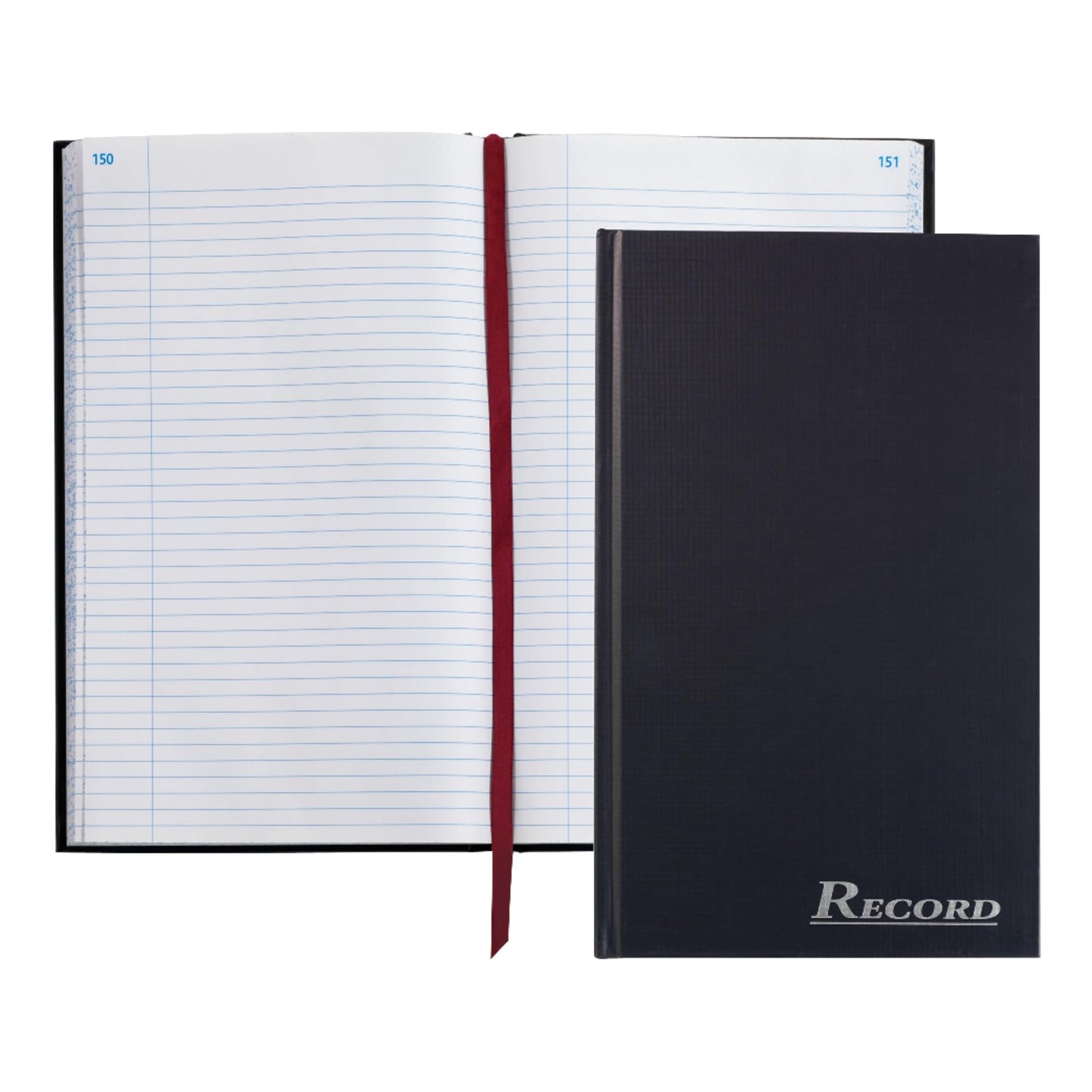 Adams Record Ledger, Hard Bound Textured Cover, 7.5 x 12.25 Inches, 300 Acid Free Pages, Navy (ARB712R3M), White