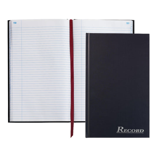 Adams Record Ledger, Hard Bound Textured Cover, 7.5 x 12.25 Inches, 300 Acid Free Pages, Navy (ARB712R3M), White