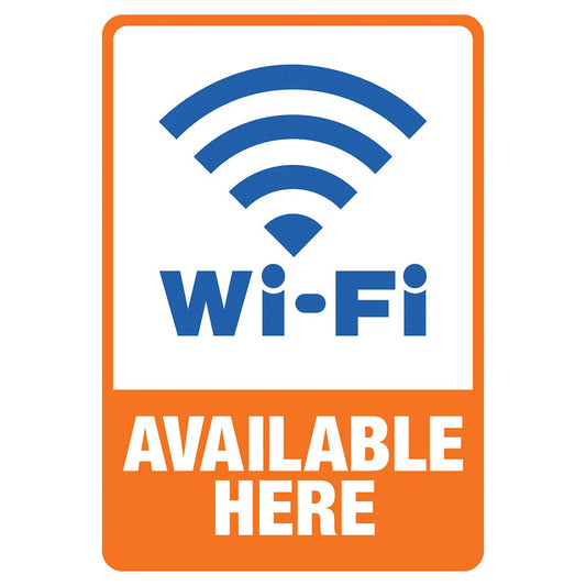 Cosco Sign, WiFi HERE Decal, 5.25" x 6.25" (098359)