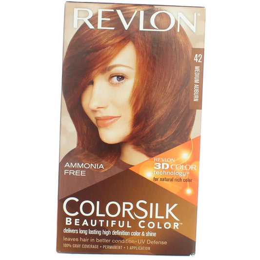 Revlon Colorsilk Hair Color 42 Medium Auburn, Pack of 3