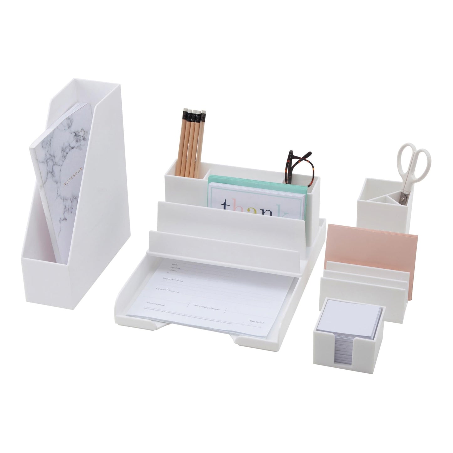 Realspace® White Plastic Memo Holder