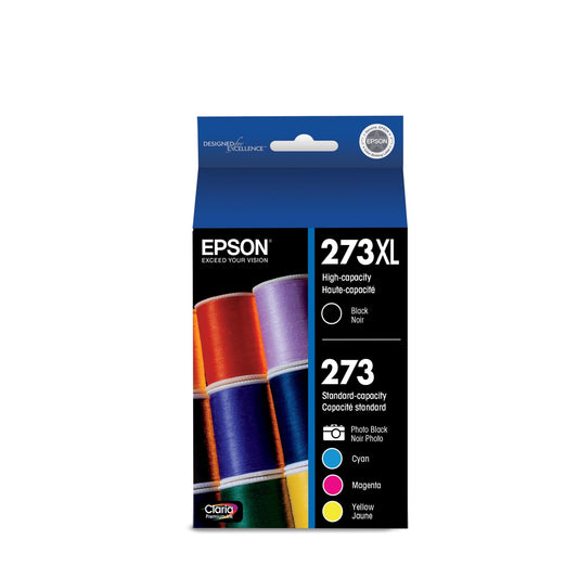 EPSON 273 Claria Ink High Capacity Black & Standard Color Cartridge Combo Pack (T273XL-BCS) Works with Expression Premium XP-520, XP-600, XP-610, XP-620, XP-800, XP-810, XP-820