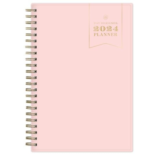 2024 Day Designer Weekly/Monthly Planning Calendar, 5" x 8", Blush, January to December