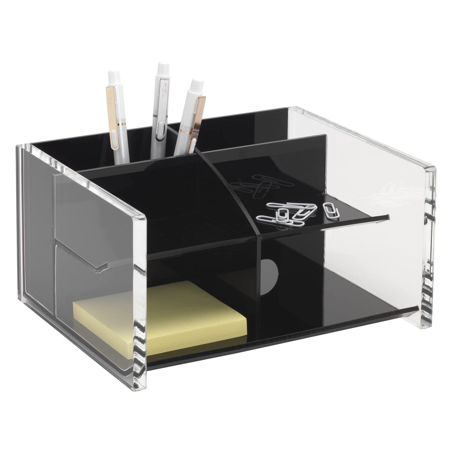 Realspace� Black Acrylic Desk Organizer