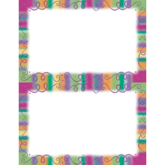 Gartner Studios® 2-Up Invitations, 5 1/2" x 8 1/2", Fiesta Border, Pack Of 24