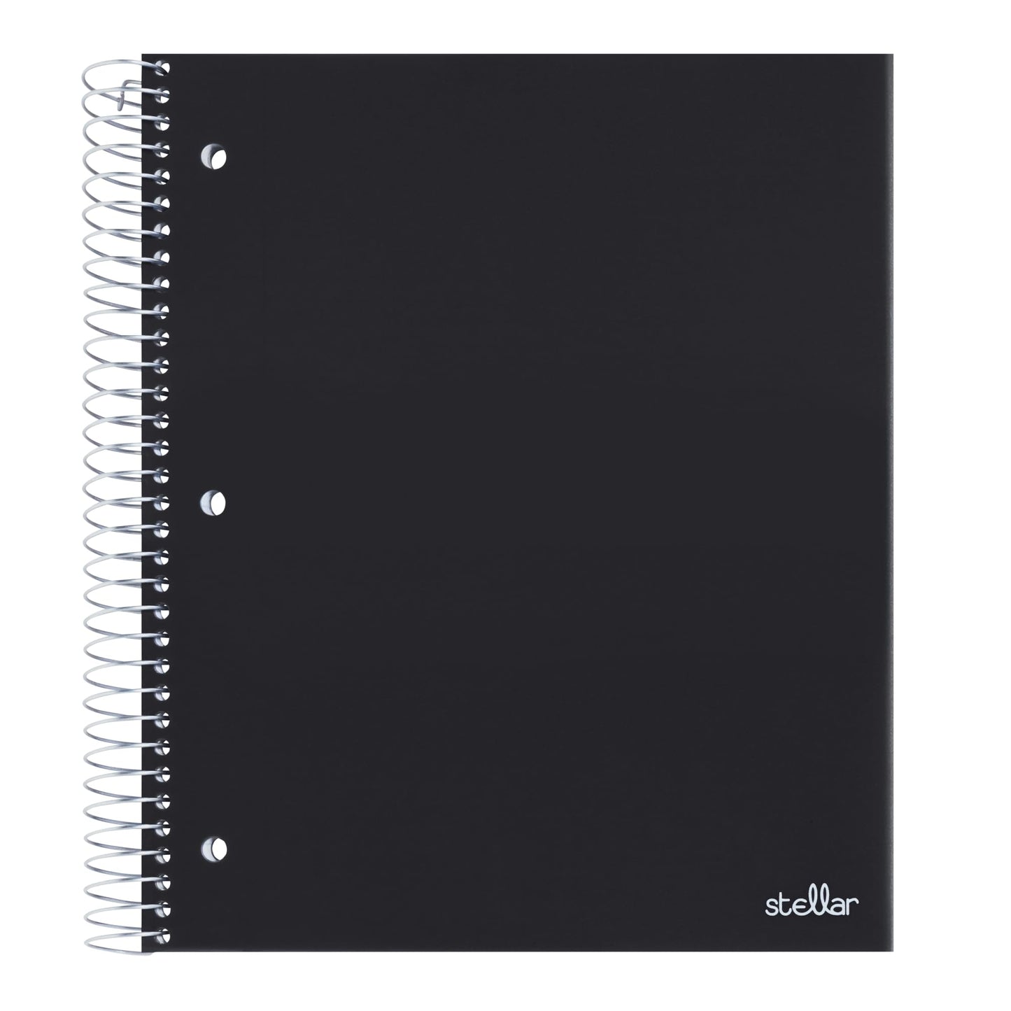 Office Depot� Brand Stellar Poly Notebook, 8 1/2" x 11", 3 Subject, College Ruled, 300 Pages (150 Sheets), Black [Office Product]