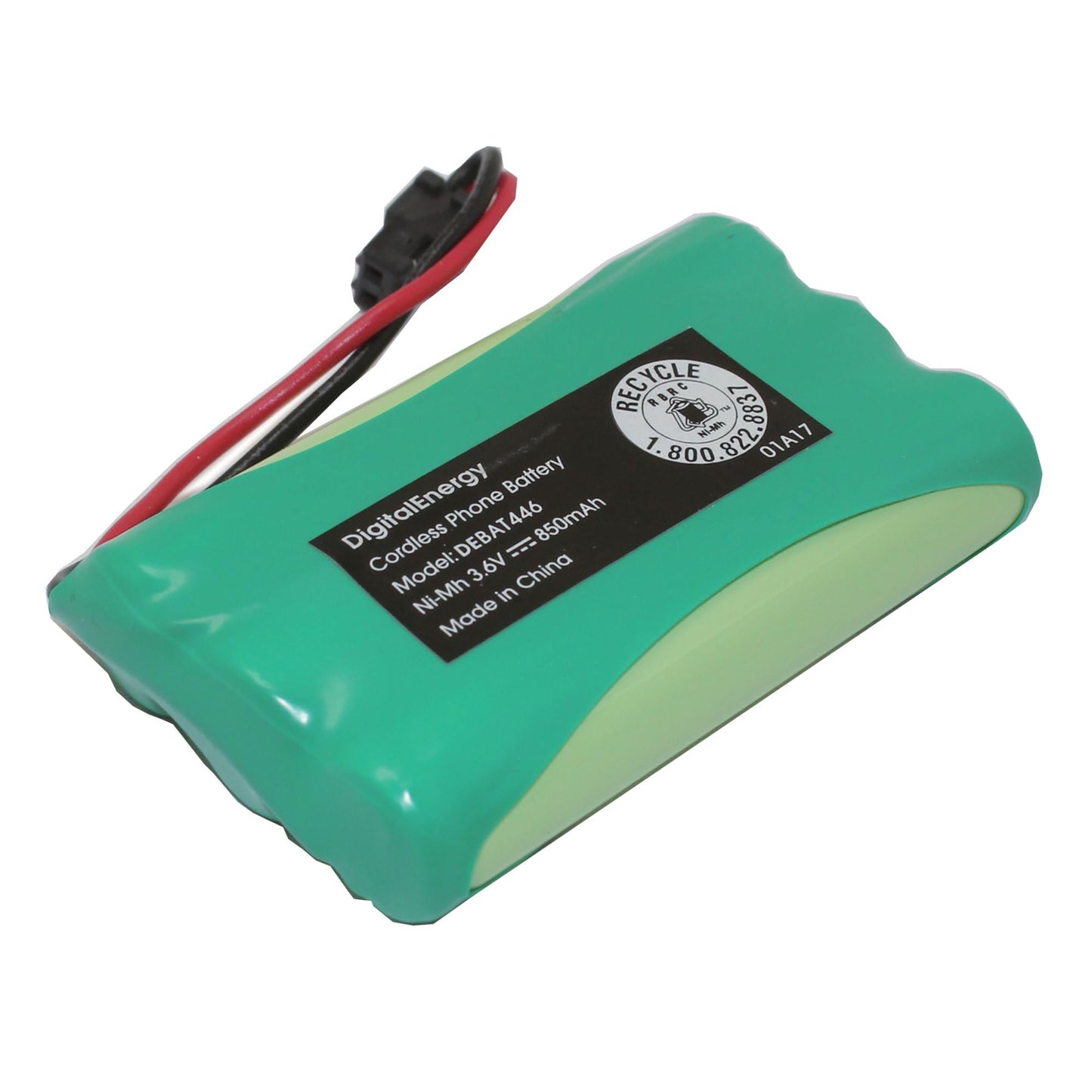 Digital Energy® Cordless Phone Battery, 3.6 Volts, 850 mAh Capacity, DEBAT446