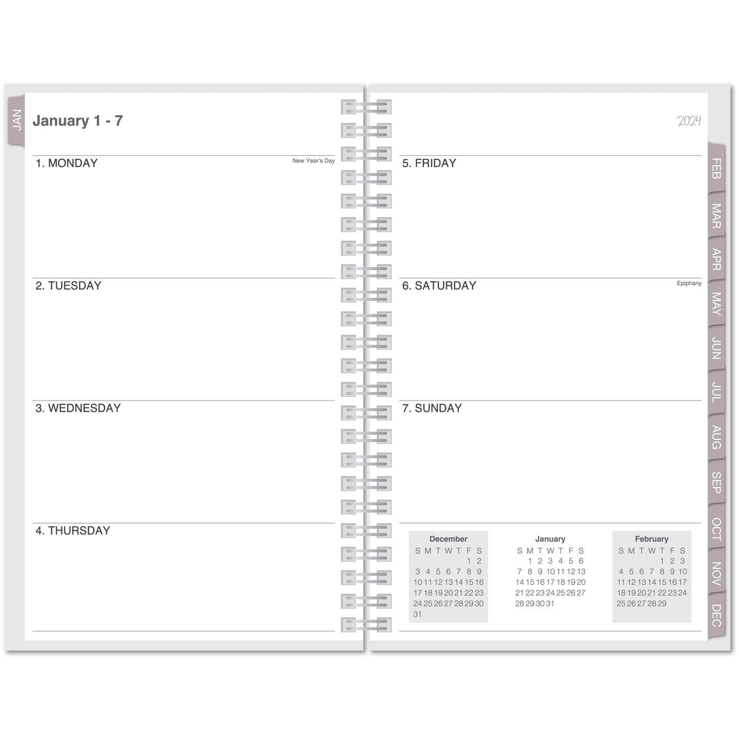 2024 Office Depot® Brand Weekly/Monthly Planner, 5" x 8", Painterly, January to December 2024