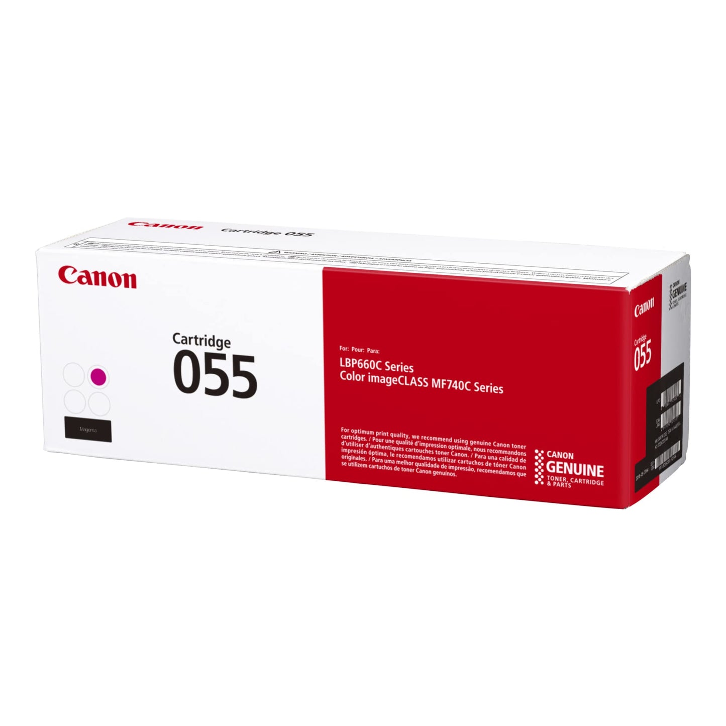 Canon Genuine Toner, Cartridge 055 Magenta (3014C001) 1 Pack Color imageCLASS MF741Cdw, MF743Cdw, MF745Cdw, MF746Cdw, LBP664Cdw Laser Printers