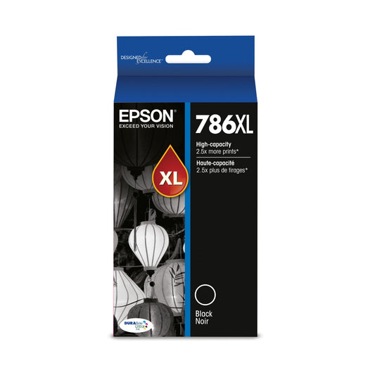 Epson T786 DURABrite Ultra Ink High Capacity Black Cartridge (T786XL120-S) - EXP 12/2021