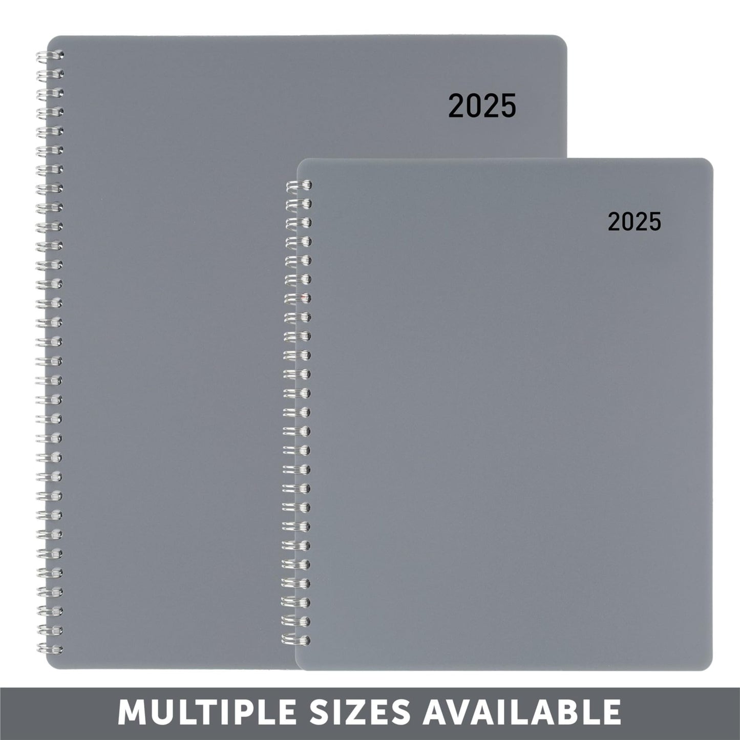 2025 Office Depot Monthly Planner, 8-1/2" x 11", Silver, January to December, OD001630