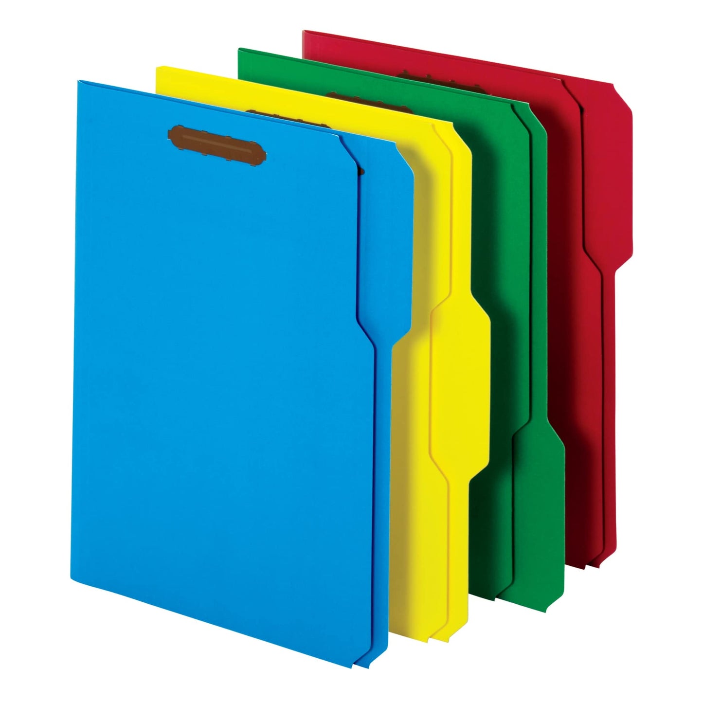 Office Depot� Brand File Folders with 2 Fasteners, 1/3 Tab, Letter Size, Assorted Colors, Pack of 50