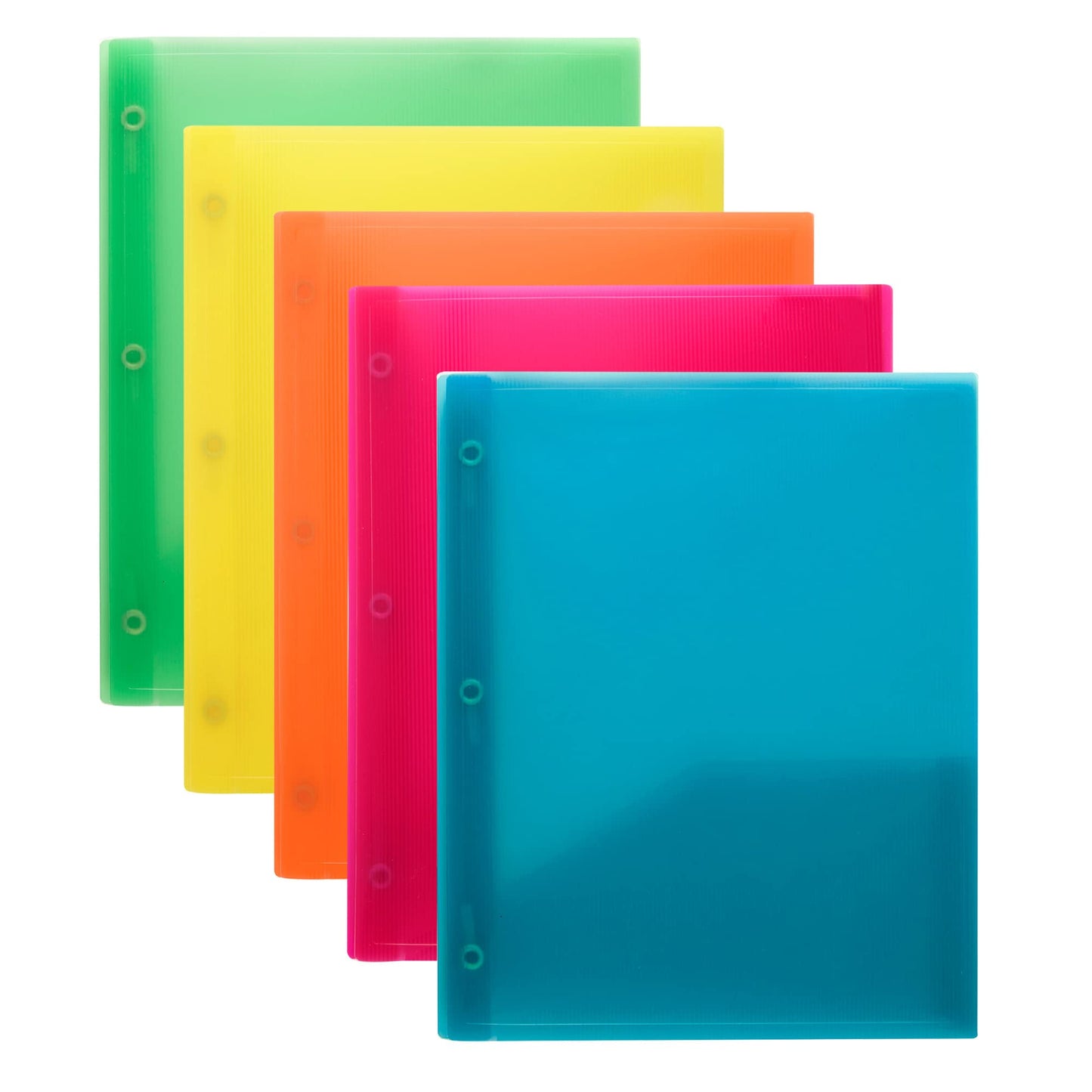 Office Depot� Brand Translucent 2-Pocket Folder with Fasteners, Letter Size, Assorted Colors