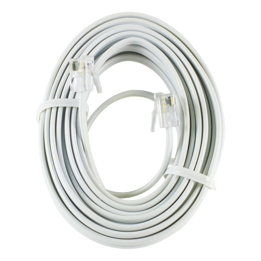General Electric Power Gear Telephone Line Cord, 25 Feet, Phone Cord, Modular Jack Ends, Works for Phone, Modem or Fax Machine, for Use in Home or Office, White, 76119