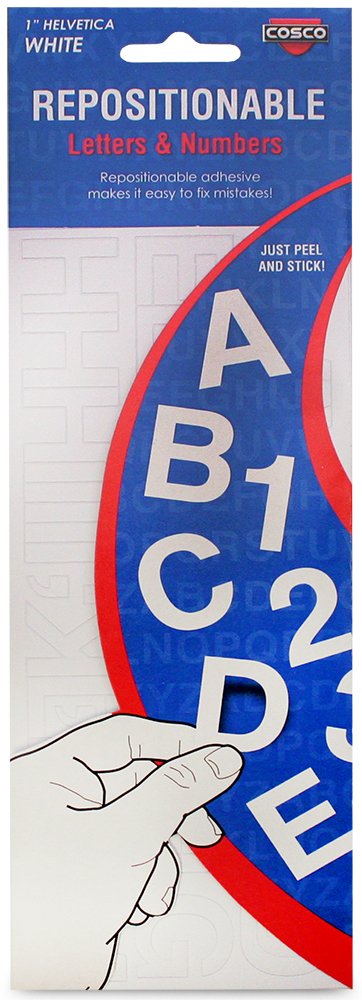 Creative Start Repositionable Adhesive Sign Letter, White (098194)