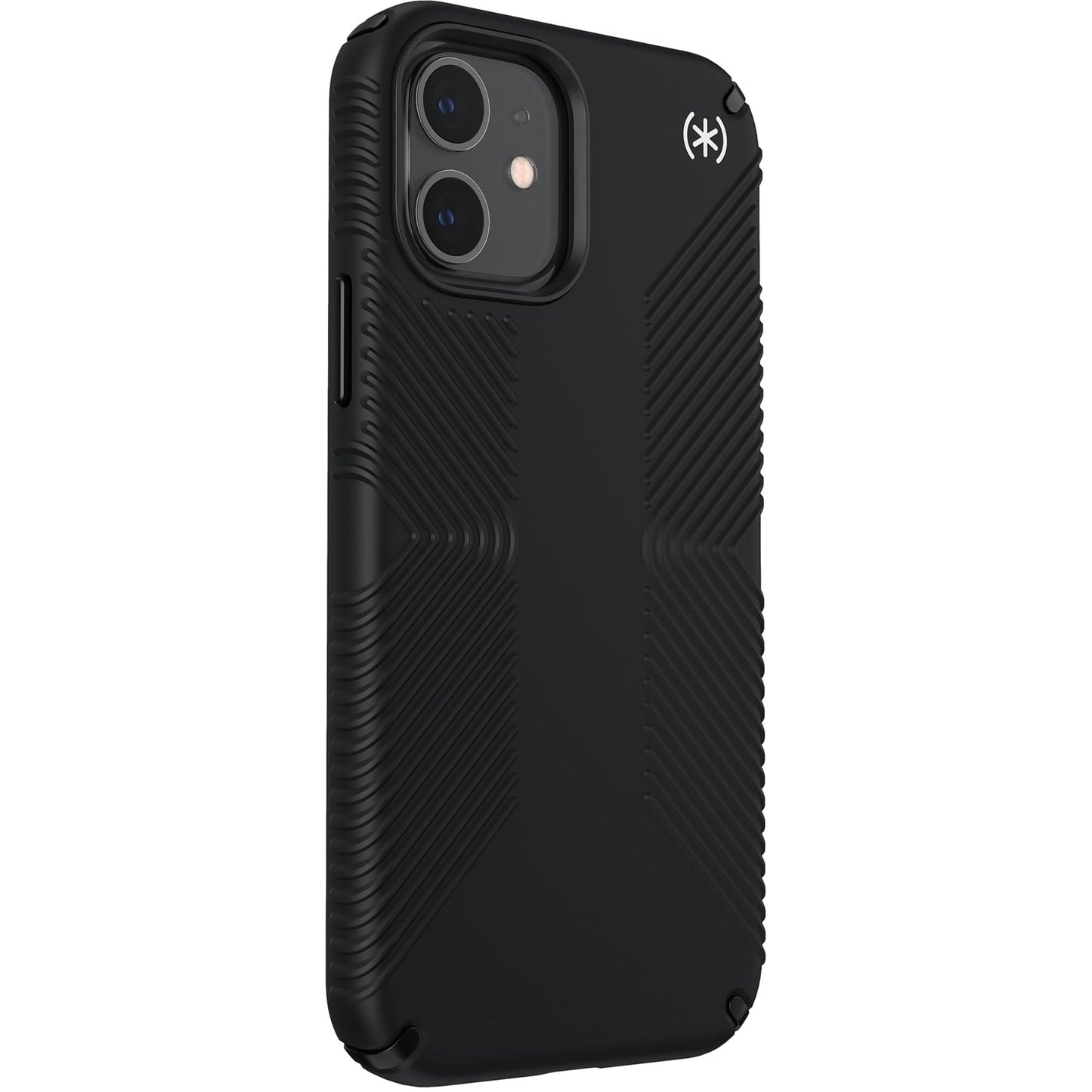 Speck iPhone 12 Case - Drop Protection Fits iPhone 12 Pro & iPhone 12 Phones - Scratch Resistant, Slim Design with Added Grip & Soft Touch Coating - Black, White Presido2