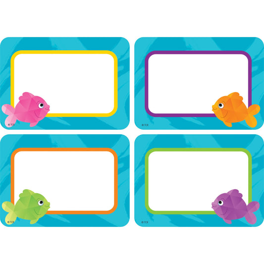 Teacher Created Resources Name Tags/Labels, 3-1/2" x 2-1/2", Colorful Fish