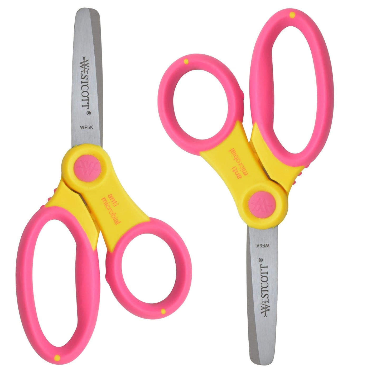 Westcott Kids' Scissors, 5", Blunt, Assorted Colors, Pack Of 2 Scissors