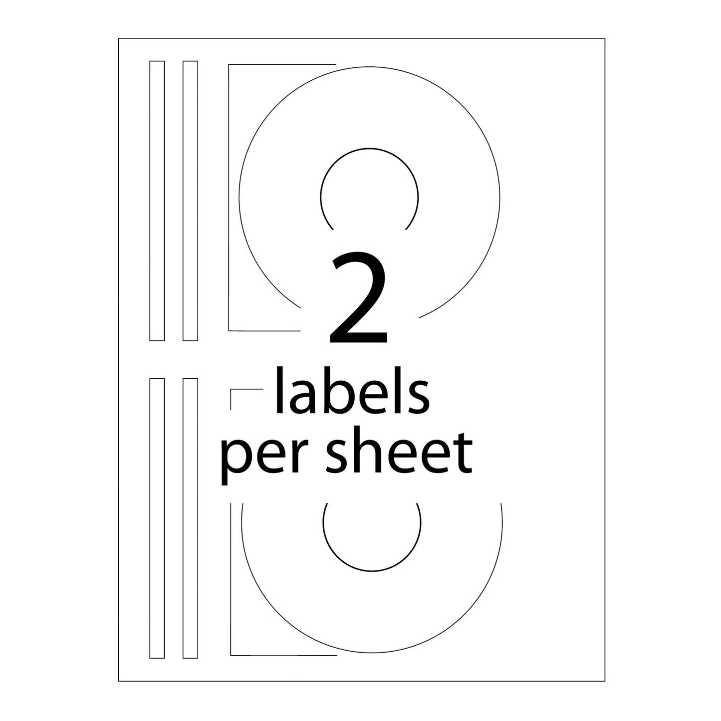 Avery CD Labels, Matte White, 40 Disc Labels and 80 Spine Labels (8692),4.5/8 Inches