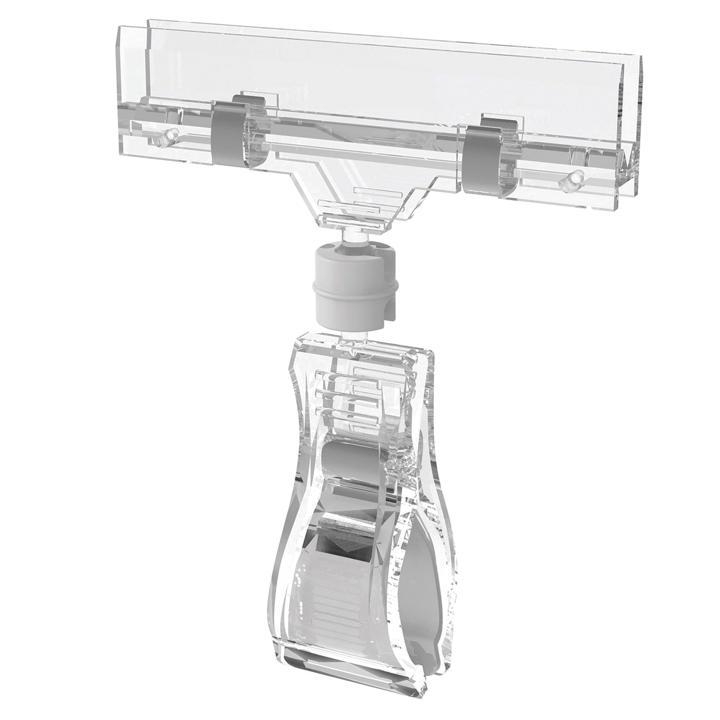 Deflecto® VersaGrip™ Sign Holder with Large Clip, 4 1/8"H x 3 1/8"W x 1/4"D, Clear, Pack of 5