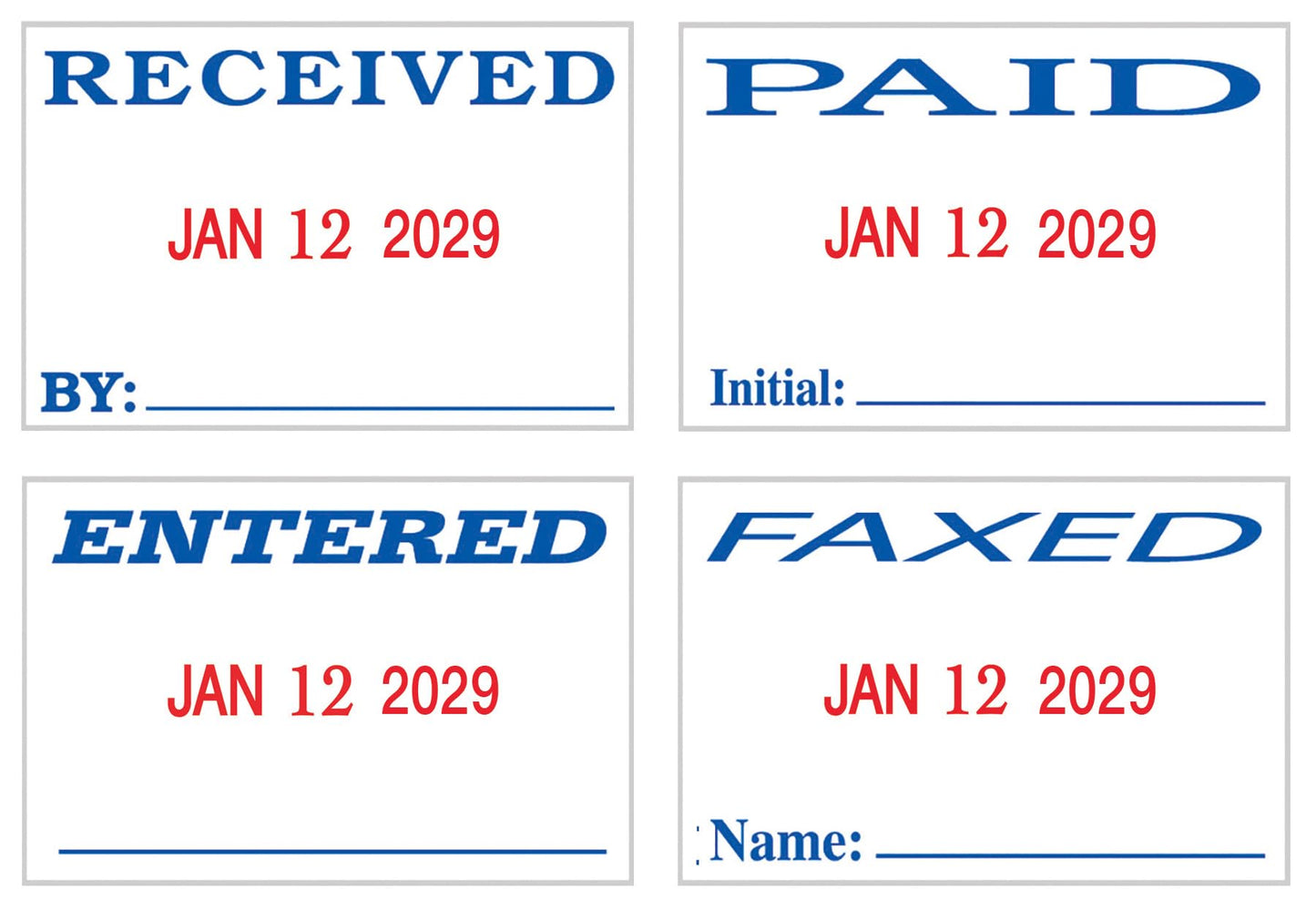 2000 Plus Economy Self-Inking Message Dater, FAXED, Paid, Received, Entered,