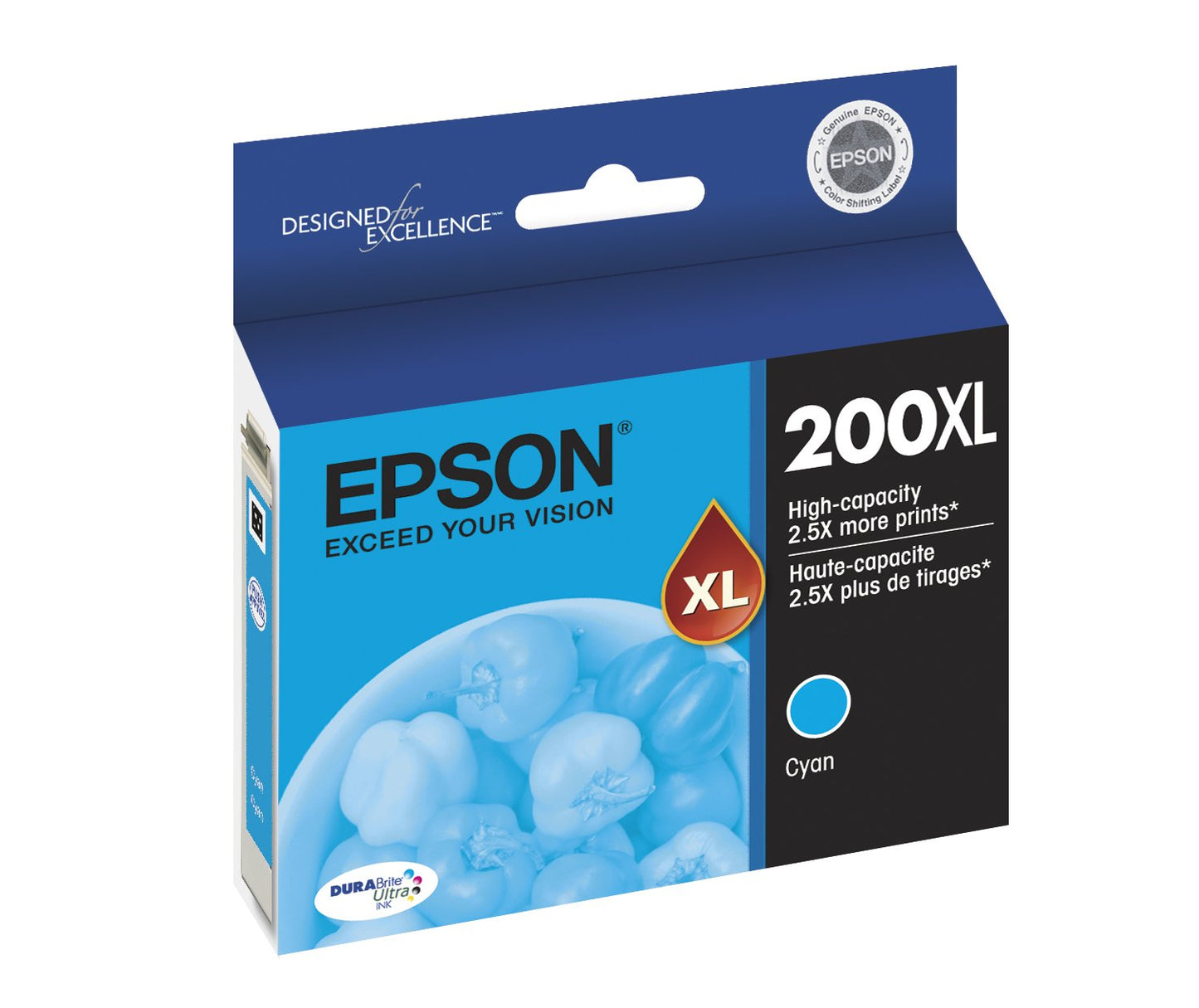 Epson T200 DURABrite Ultra -Ink High Capacity Cyan -Cartridge (T200XL220-S) for Select Expression and Workforce Printers, Large (Pack of 2)