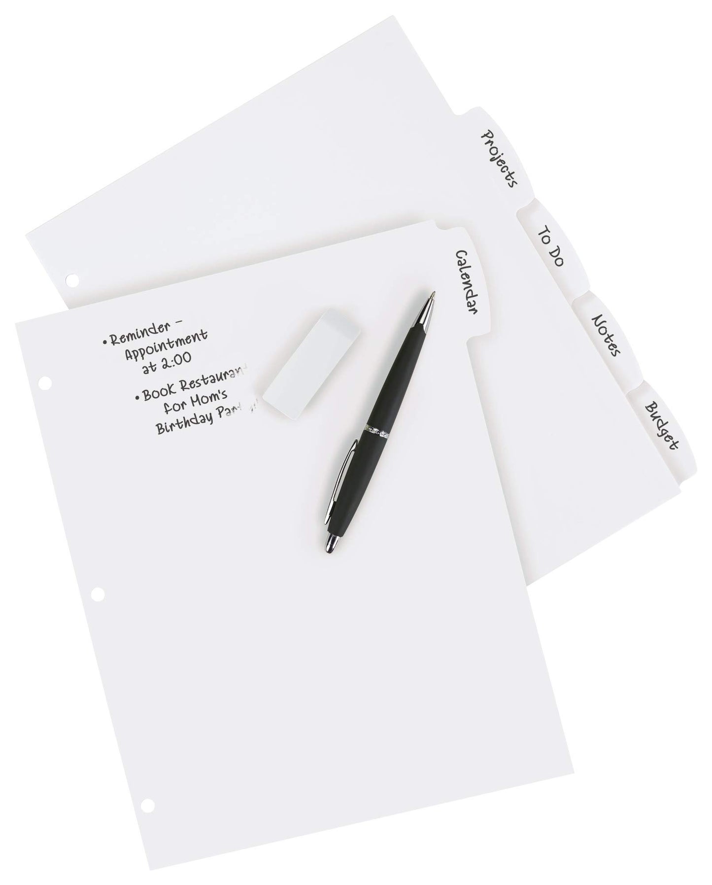 Avery Big Tab Write & Erase Durable Plastic Dividers for 3 Ring Binders, 5-Tab Set, White, 1 Set (16370)