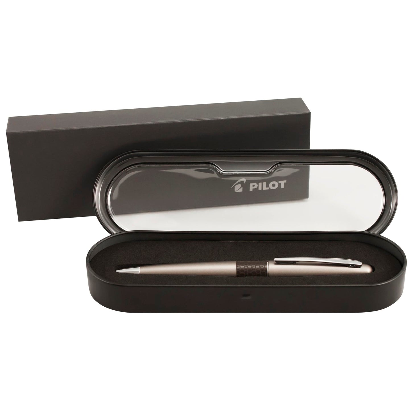 Pilot MR Animal Collection Ballpoint Pen in Gift Box, Matte Gold Barrel with Lizard Accent, Medium Point Stainless Steel Nib, Refillable Black Ink (91336)