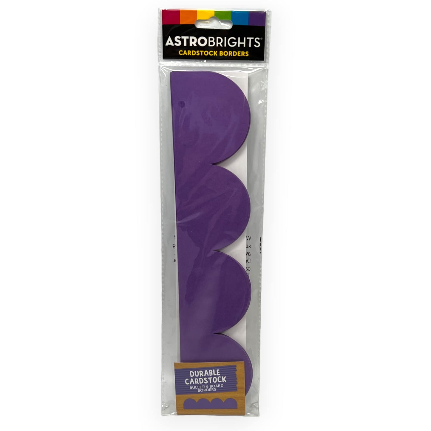 Astrobrights Bulletin Board Borders, 2" x 12", Pack of 20 Borders (Gravity Grape)